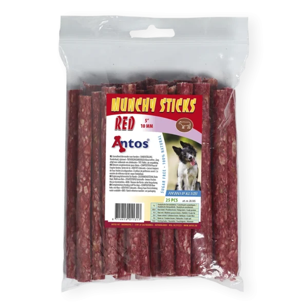 Munchy Sticks 5" 10 mm Rood